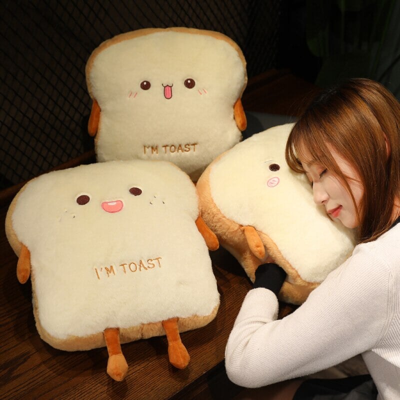 Fluffy Toastie Bread Hand Warmer Plushies — image 9
