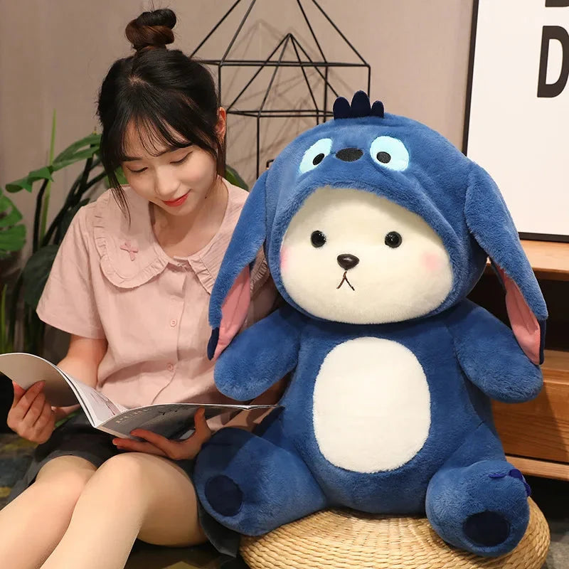 Fluffy White Bear Donkey Outfit Plushie — image 18