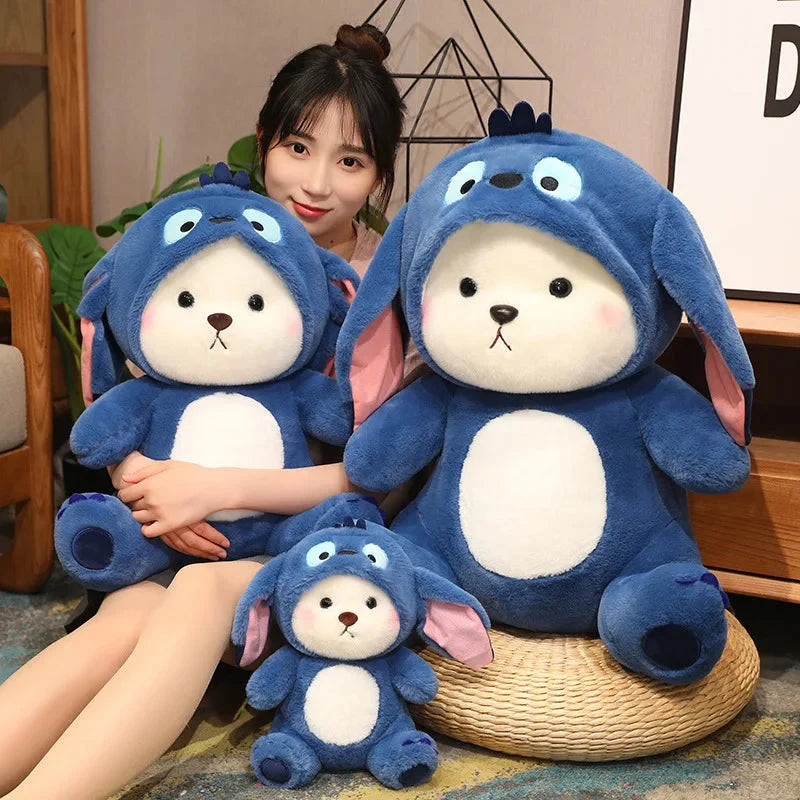 Fluffy White Bear Donkey Outfit Plushie — image 4
