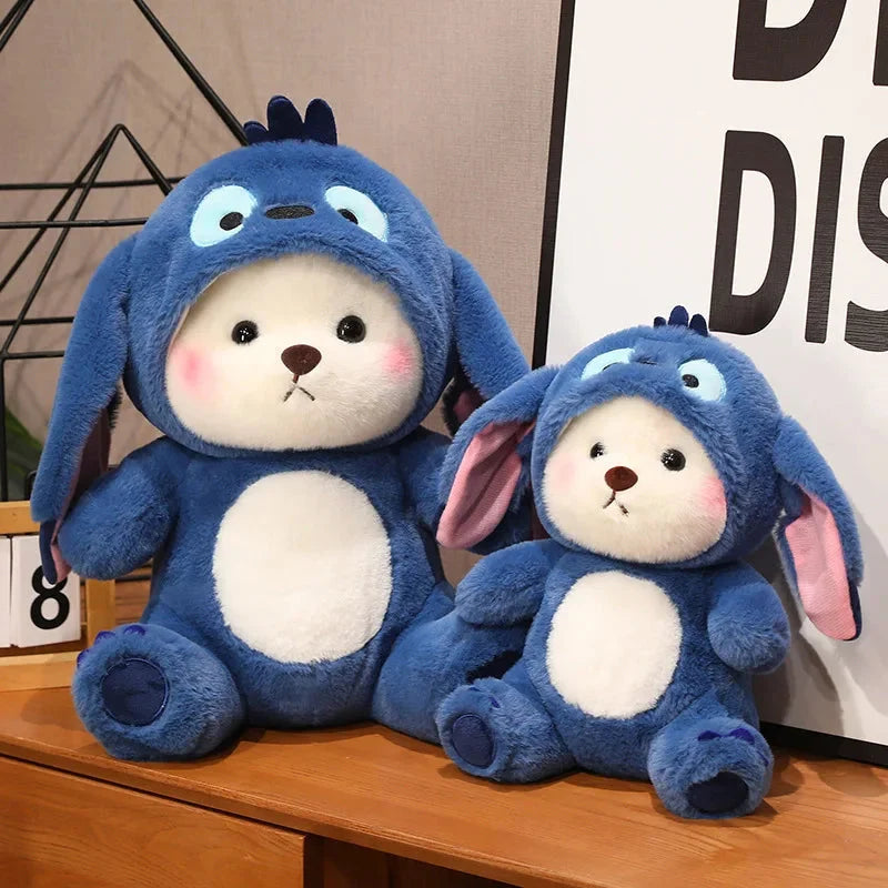 Fluffy White Bear Donkey Outfit Plushie — image 2