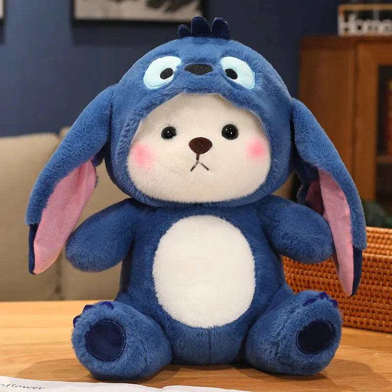 Fluffy White Bear Donkey Outfit Plushie — image 1