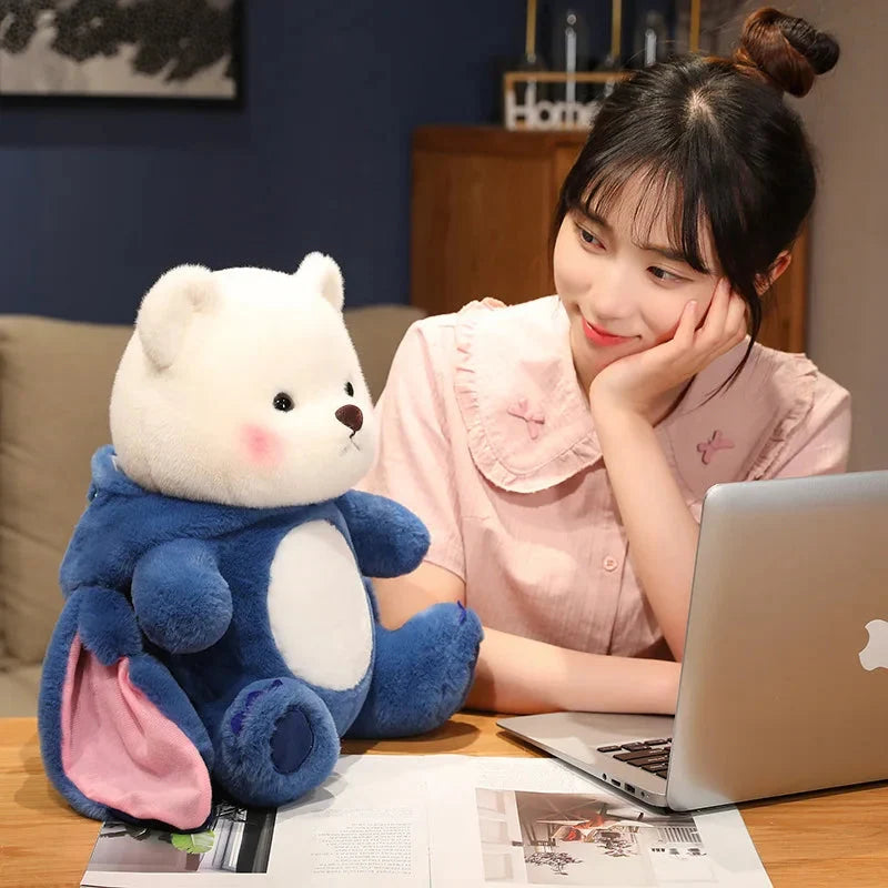 Fluffy White Bear Donkey Outfit Plushie — image 22