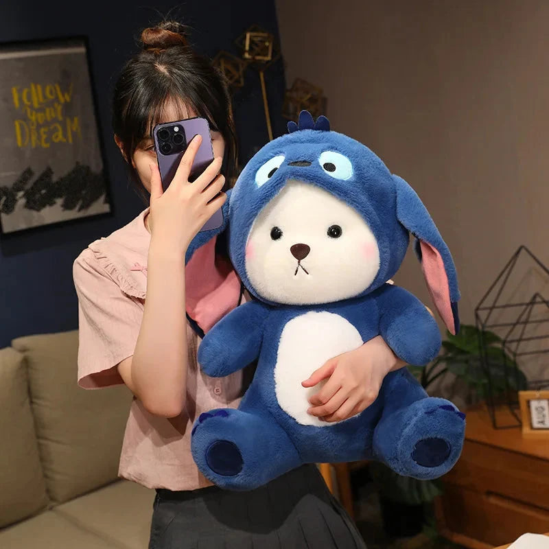 Fluffy White Bear Donkey Outfit Plushie — image 19