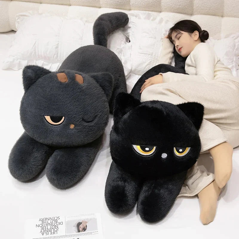 Giant Black Grey Cat Plushies — image 2