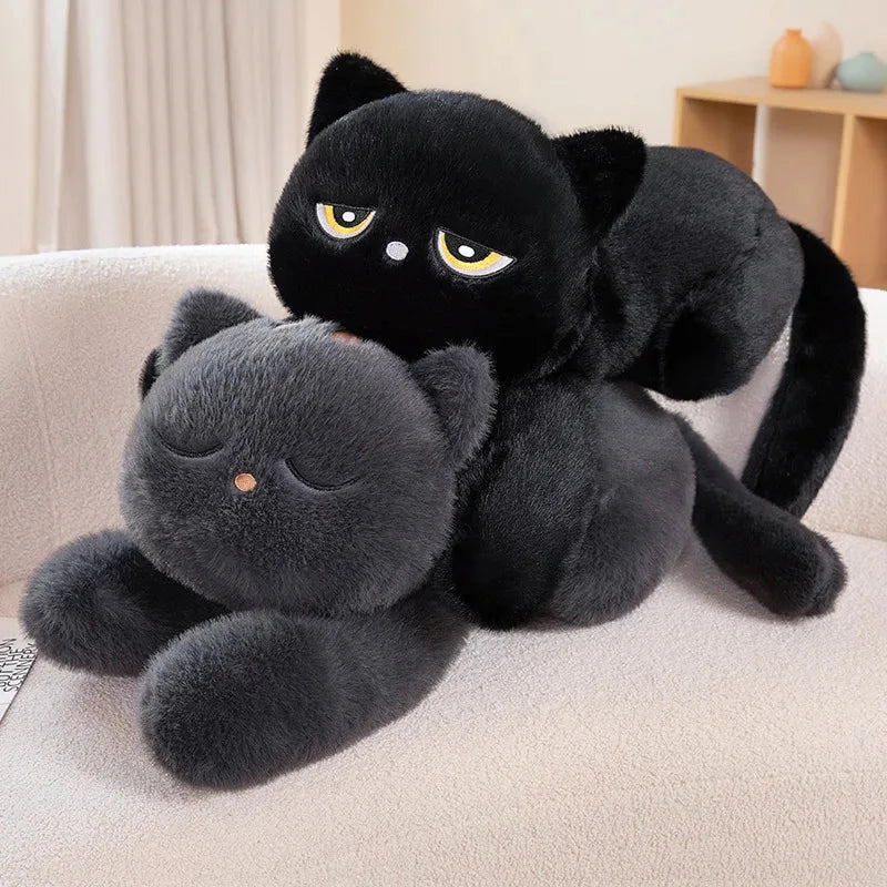Giant Black Grey Cat Plushies — image 1