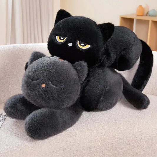 Giant Black Grey Cat Plushies — image 1