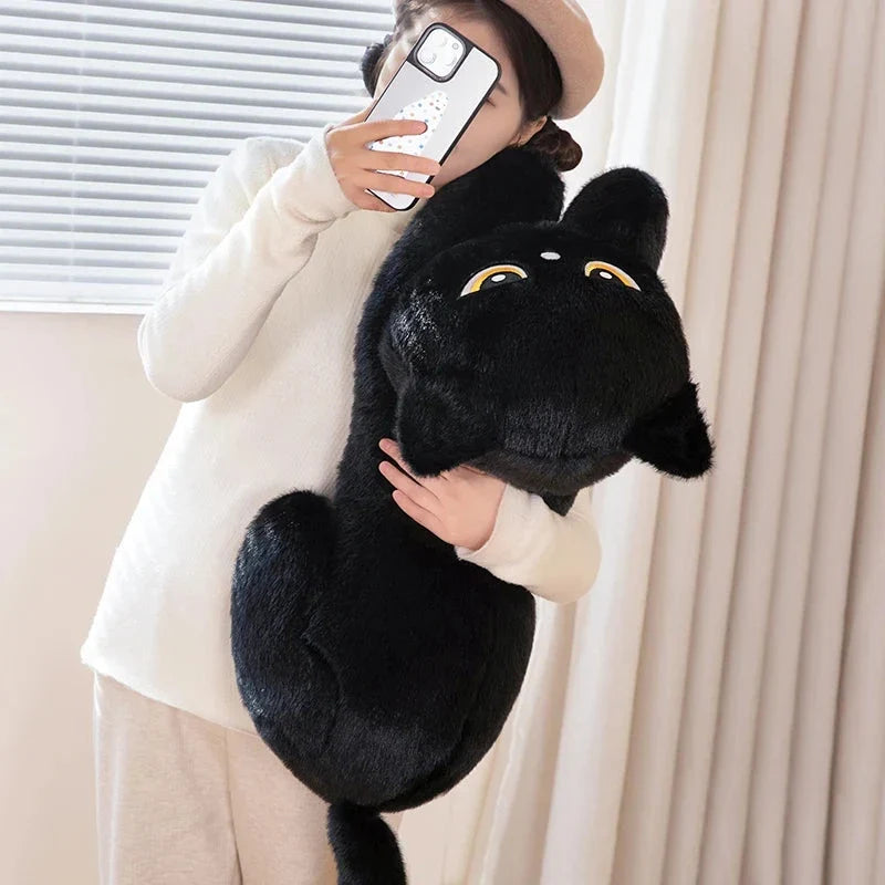 Giant Black Grey Cat Plushies — image 11