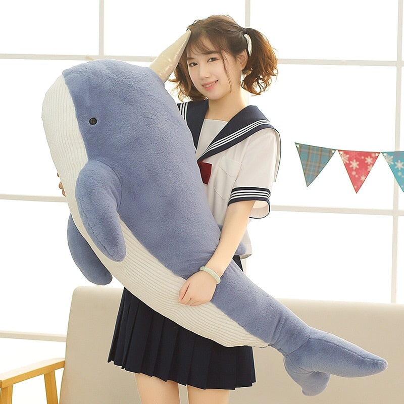 Giant Blue Pink Narwhal Plushies — image 3