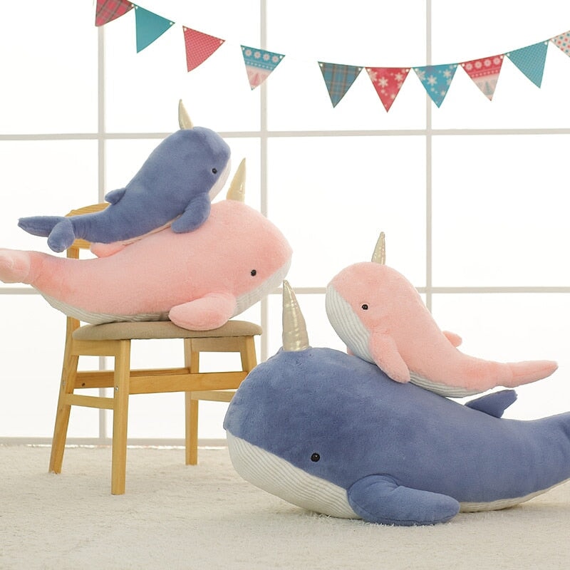 Giant Blue Pink Narwhal Plushies — image 9