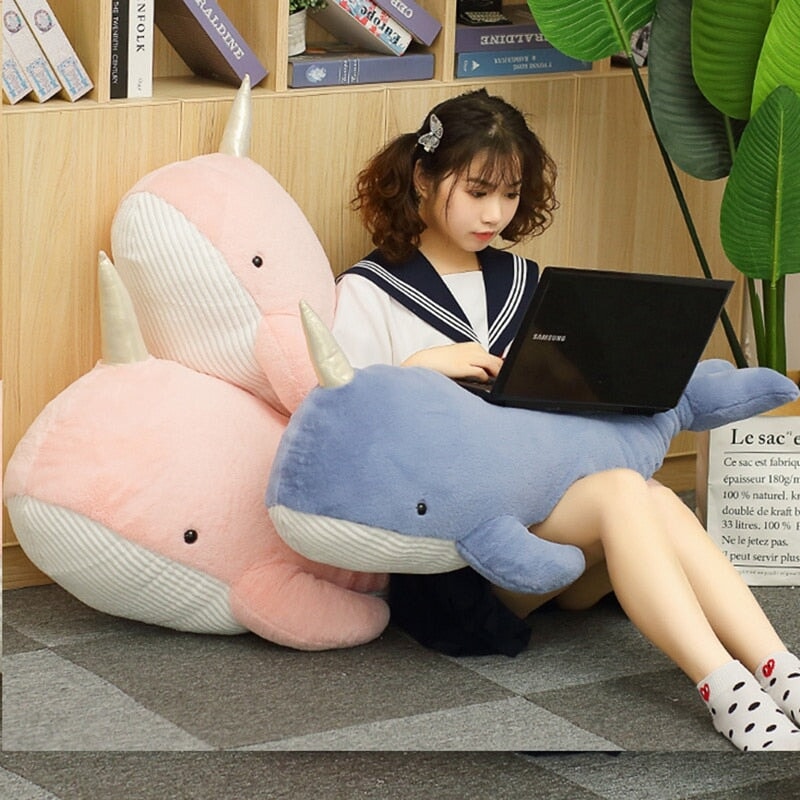 Giant Blue Pink Narwhal Plushies — image 4