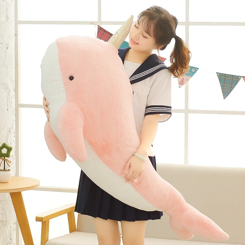 Giant Blue Pink Narwhal Plushies — image 1
