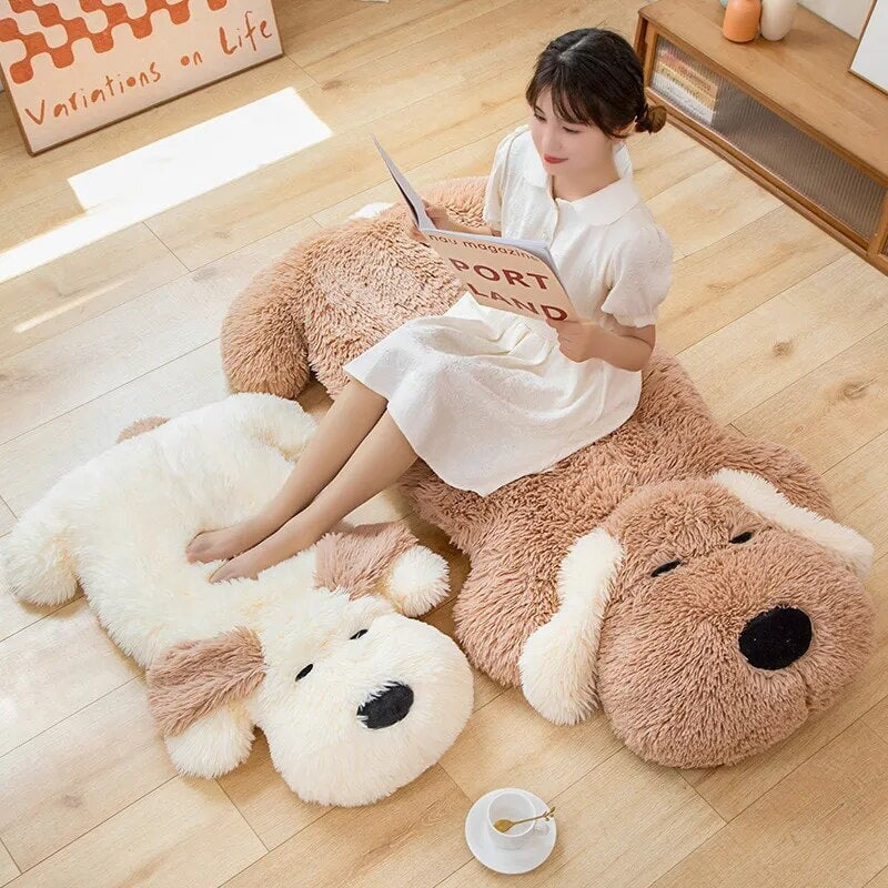 Giant Fluffy Pancake Dog Plushie — image 1