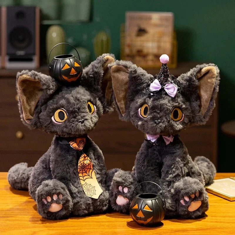 Halloween Black Witch Cat Plushies — image 2