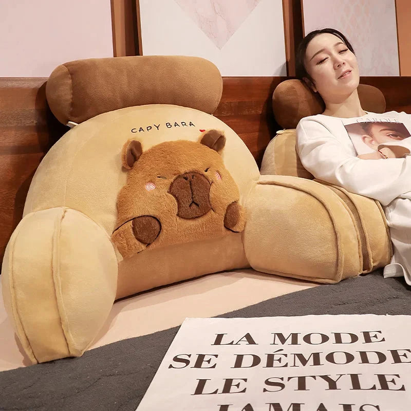 Huge Capybara Cushion Plush Backrest Seat — image 5