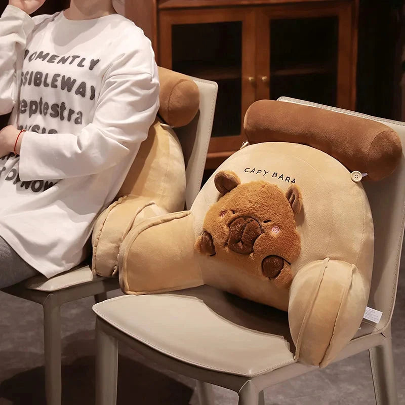 Huge Capybara Cushion Plush Backrest Seat — image 9