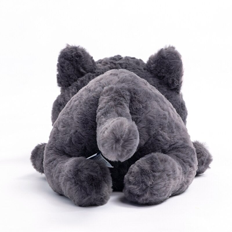 Jiji the Fluffy Black Cat Plushie Laying Down — image 7