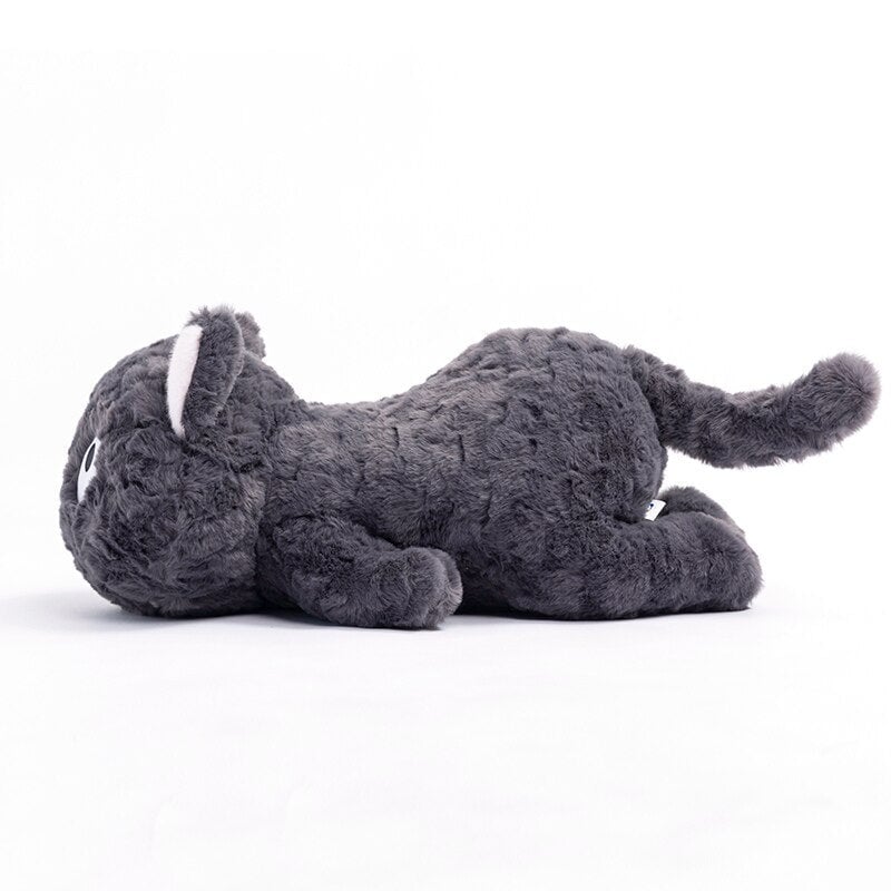 Jiji the Fluffy Black Cat Plushie Laying Down — image 9