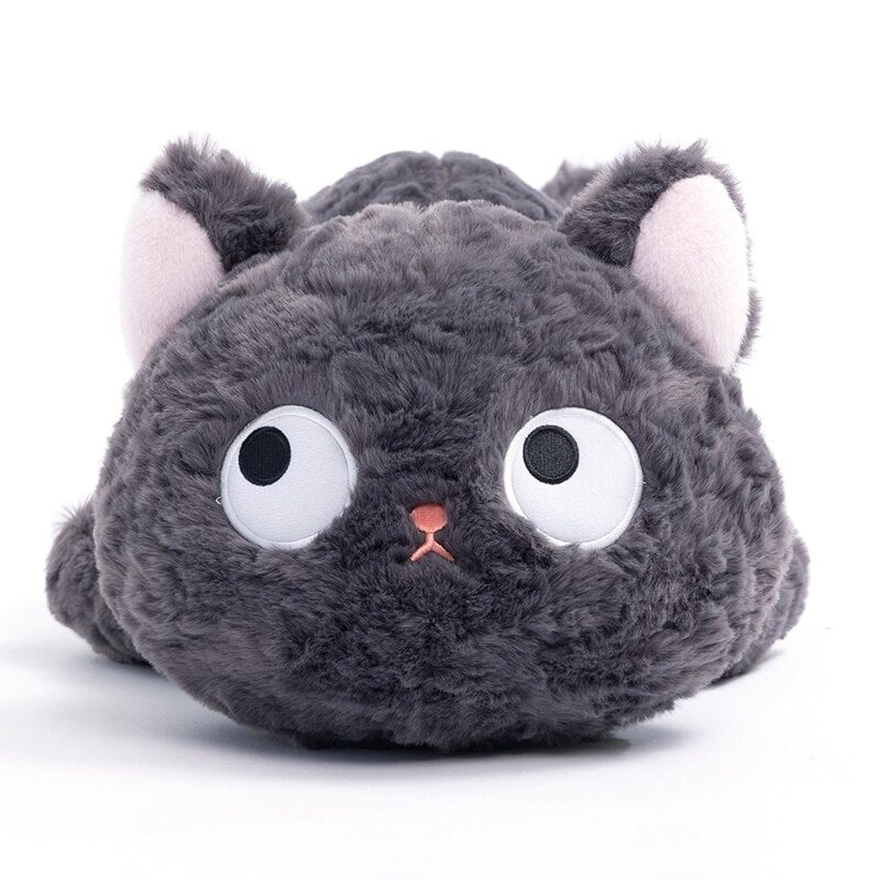 Jiji the Fluffy Black Cat Plushie Laying Down — image 6