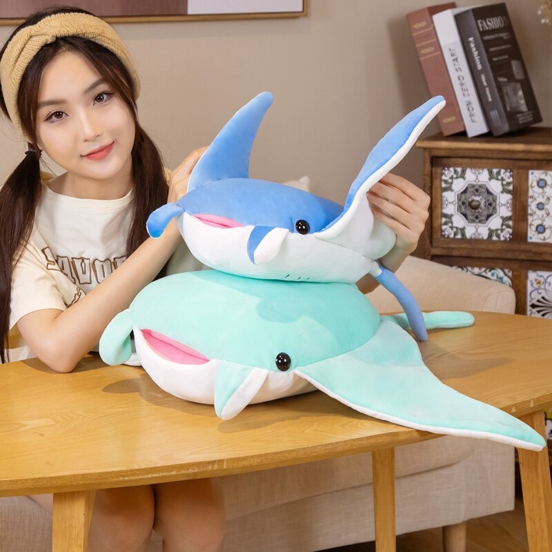 Kawaii Blue Mobula Devil Sting Ray Plushies — image 2