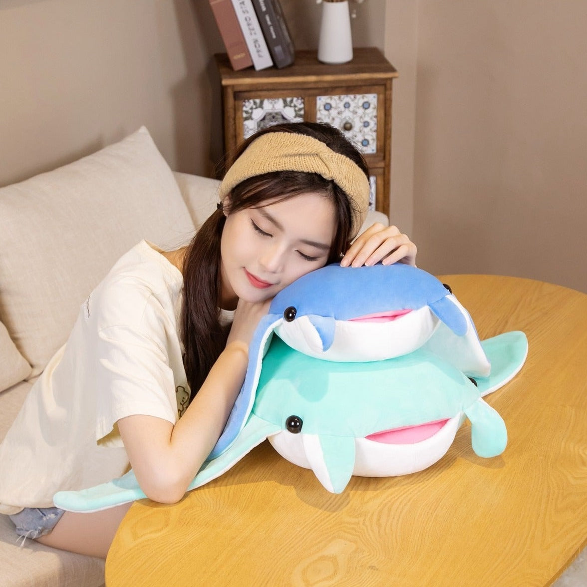 Kawaii Blue Mobula Devil Sting Ray Plushies — image 3