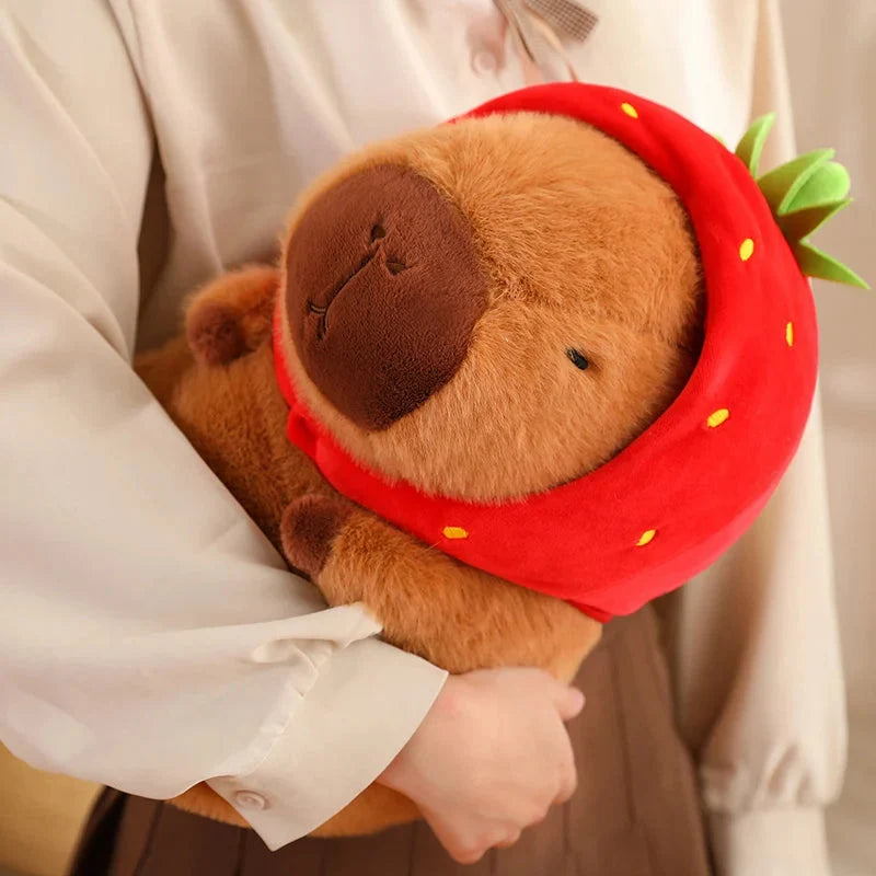 Kawaii Capybara with Strawberry Hat Plushie — image 8
