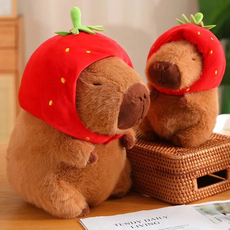 Kawaii Capybara with Strawberry Hat Plushie — image 14