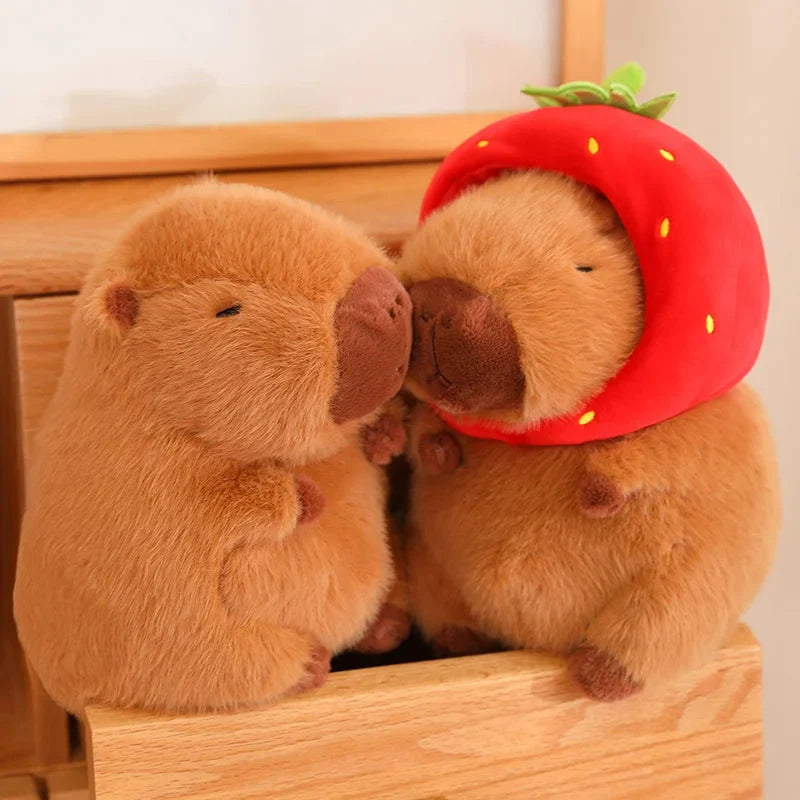 Kawaii Capybara with Strawberry Hat Plushie — image 7
