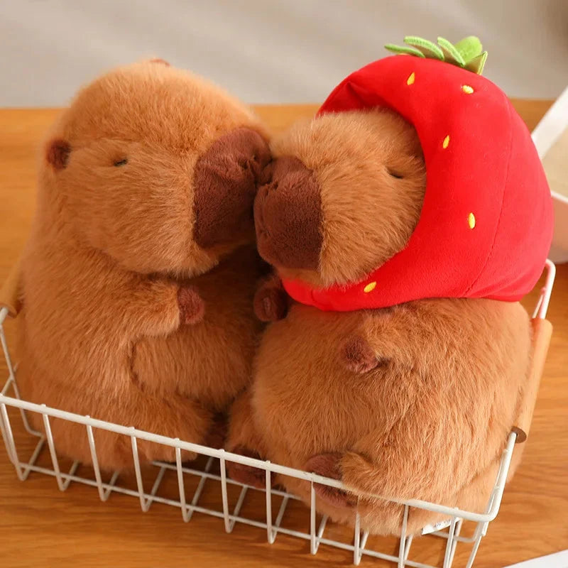 Kawaii Capybara with Strawberry Hat Plushie — image 10