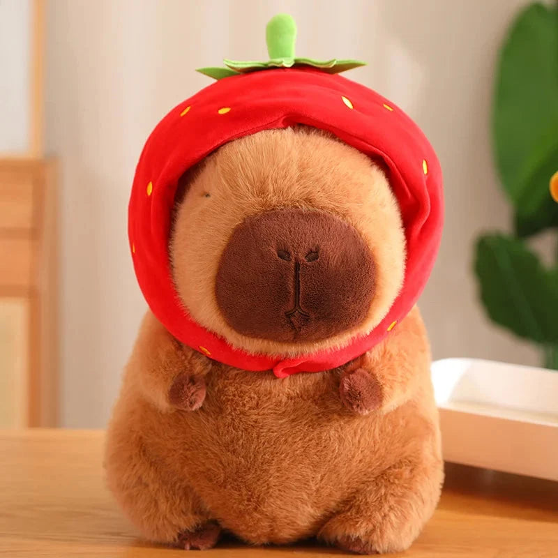 Kawaii Capybara with Strawberry Hat Plushie — image 12