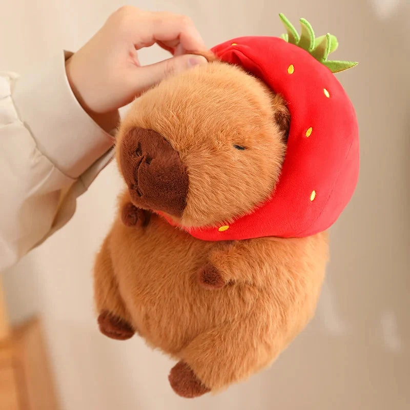 Kawaii Capybara with Strawberry Hat Plushie — image 17
