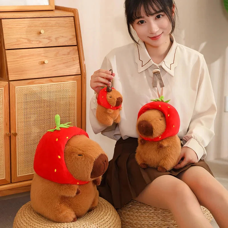 Kawaii Capybara with Strawberry Hat Plushie — image 16