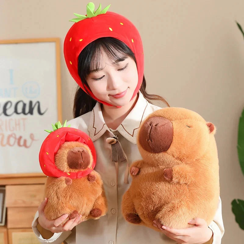 Kawaii Capybara with Strawberry Hat Plushie — image 15