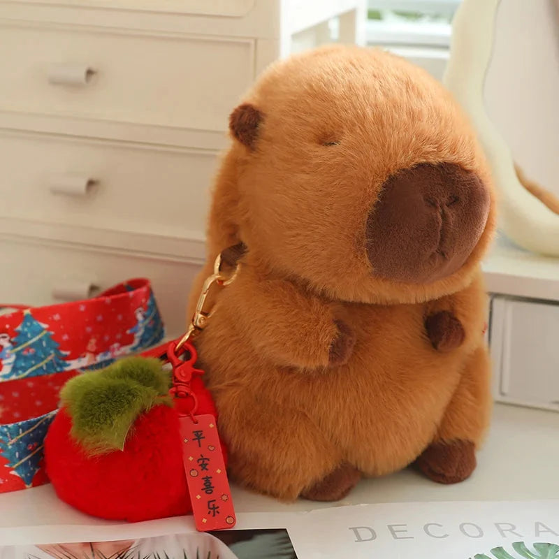 Kawaii Fluffy Capybara Plushies with Strap — image 2