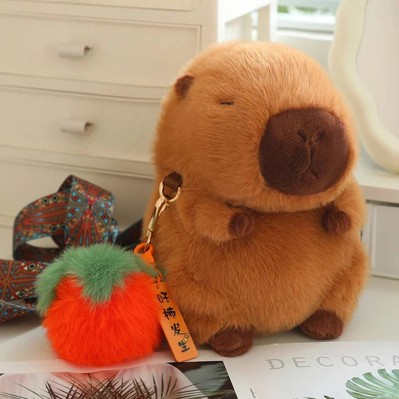 Kawaii Fluffy Capybara Plushies with Strap — image 8