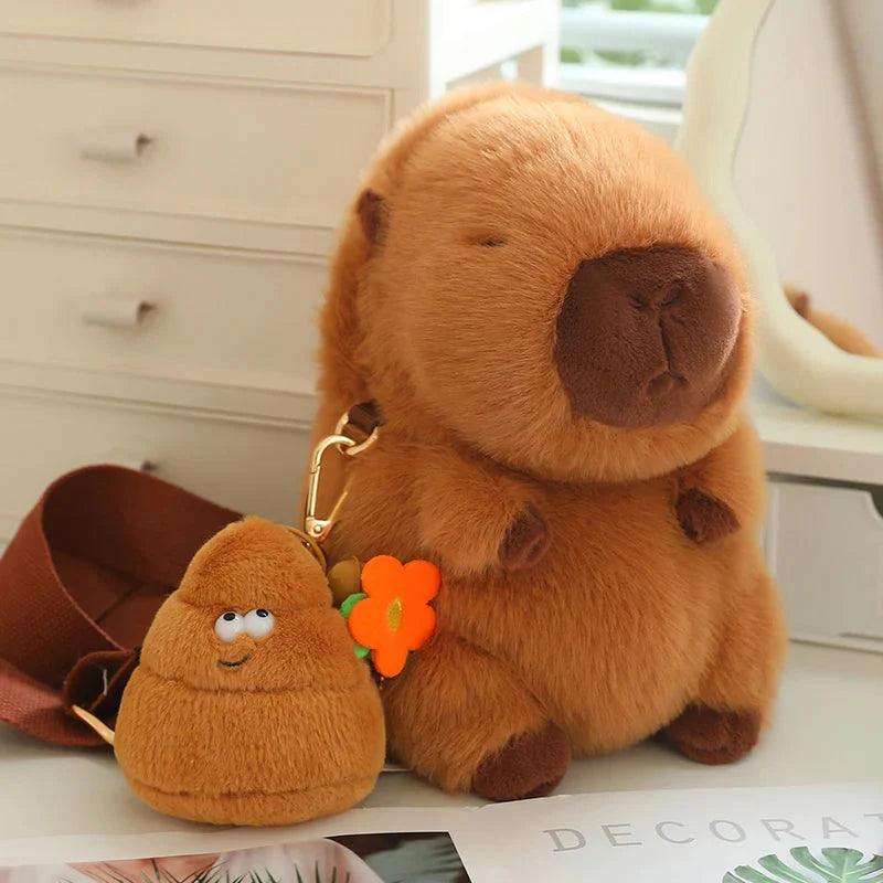 Kawaii Fluffy Capybara Plushies with Strap — image 6