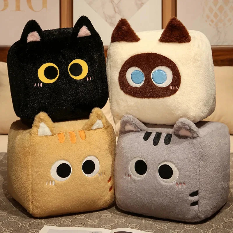 Kawaii Fluffy Cube Cat Plushie Collection — image 2