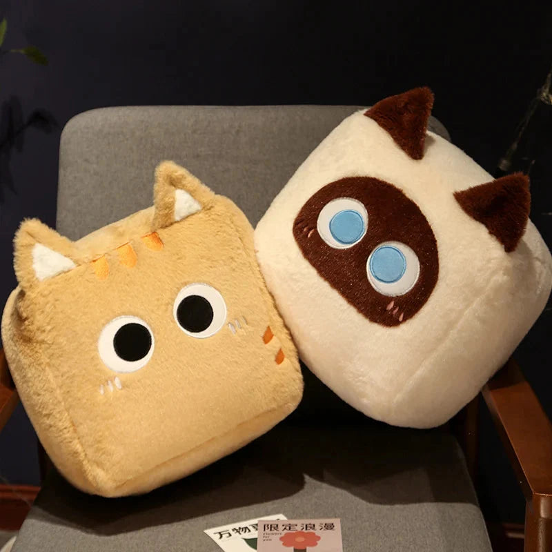 Kawaii Fluffy Cube Cat Plushie Collection — image 4