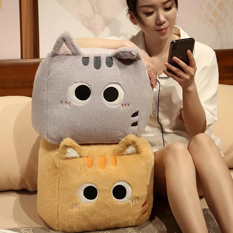 Kawaii Fluffy Cube Cat Plushie Collection — image 3