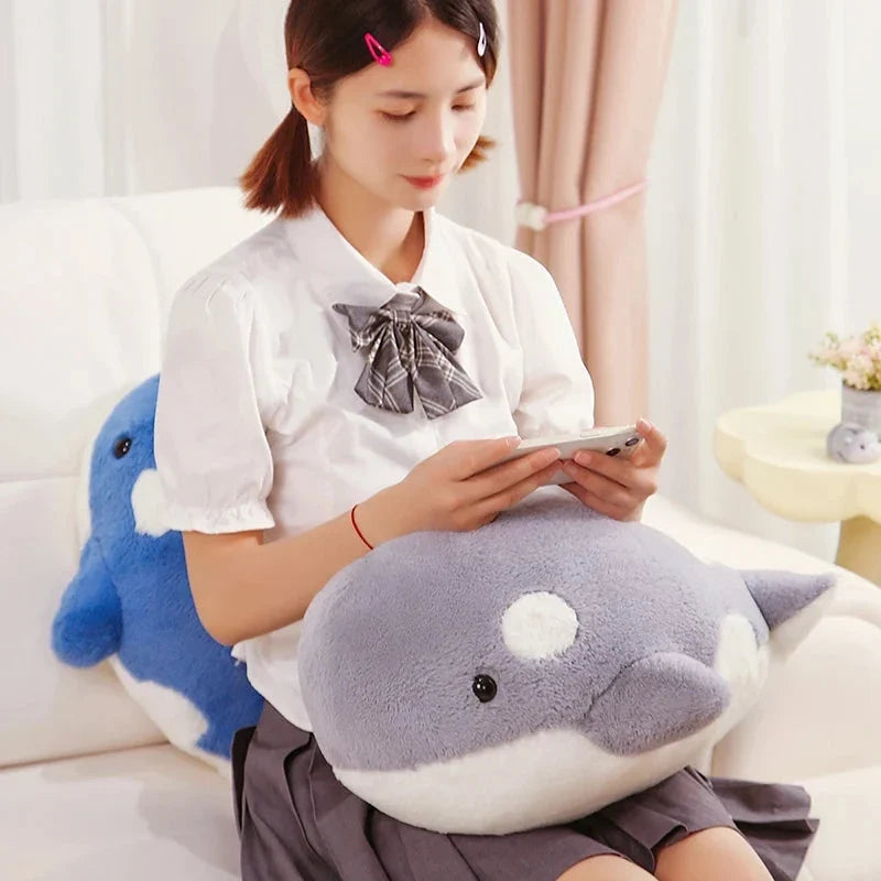 Kawaii Fluffy Gray Blue Killer Whale Plushies — image 7