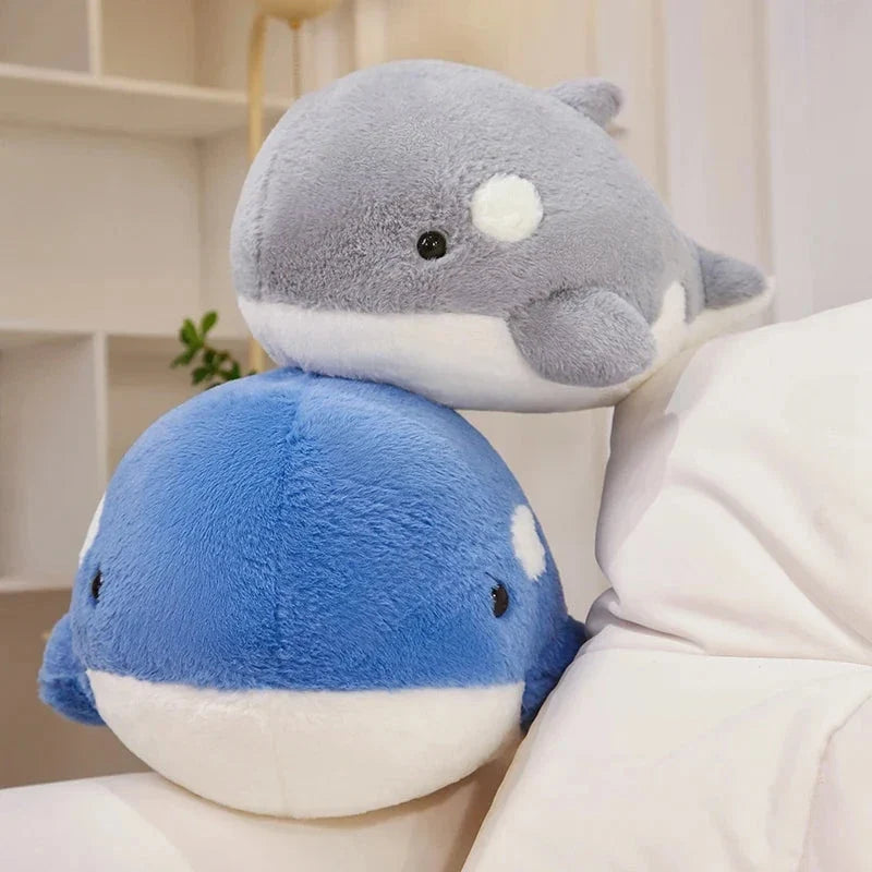 Kawaii Fluffy Gray Blue Killer Whale Plushies — image 4