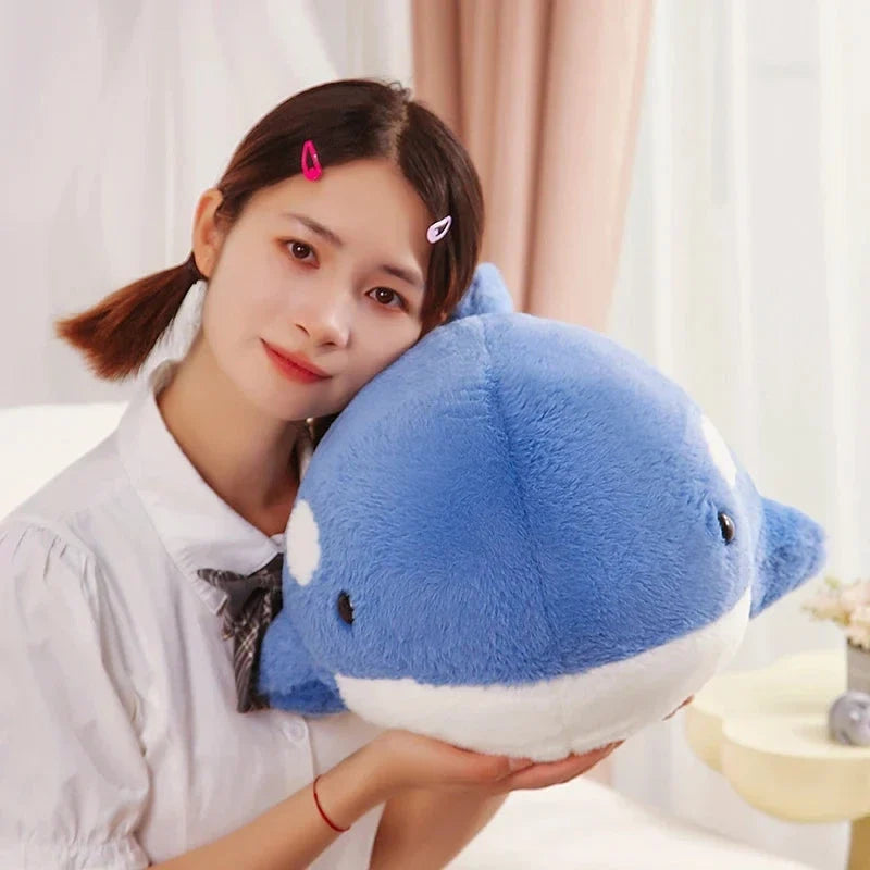 Kawaii Fluffy Gray Blue Killer Whale Plushies — image 3
