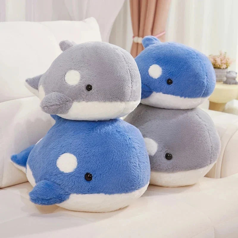Kawaii Fluffy Gray Blue Killer Whale Plushies — image 8