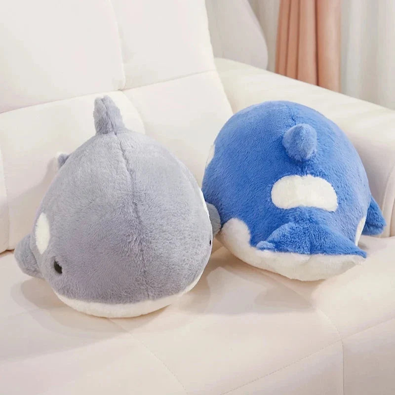 Kawaii Fluffy Gray Blue Killer Whale Plushies — image 16
