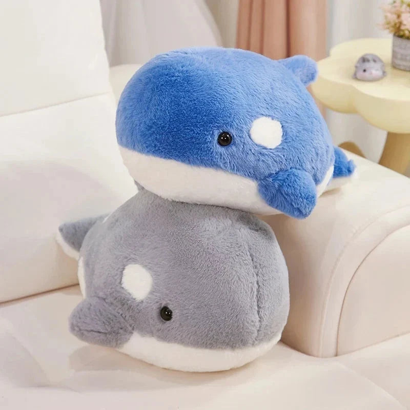 Kawaii Fluffy Gray Blue Killer Whale Plushies — image 1