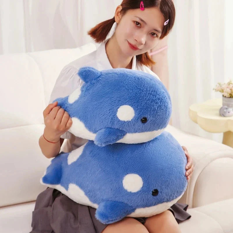 Kawaii Fluffy Gray Blue Killer Whale Plushies — image 9