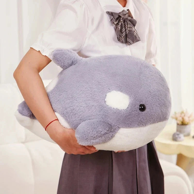Kawaii Fluffy Gray Blue Killer Whale Plushies — image 11