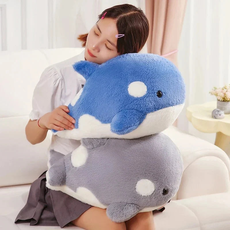 Kawaii Fluffy Gray Blue Killer Whale Plushies — image 2