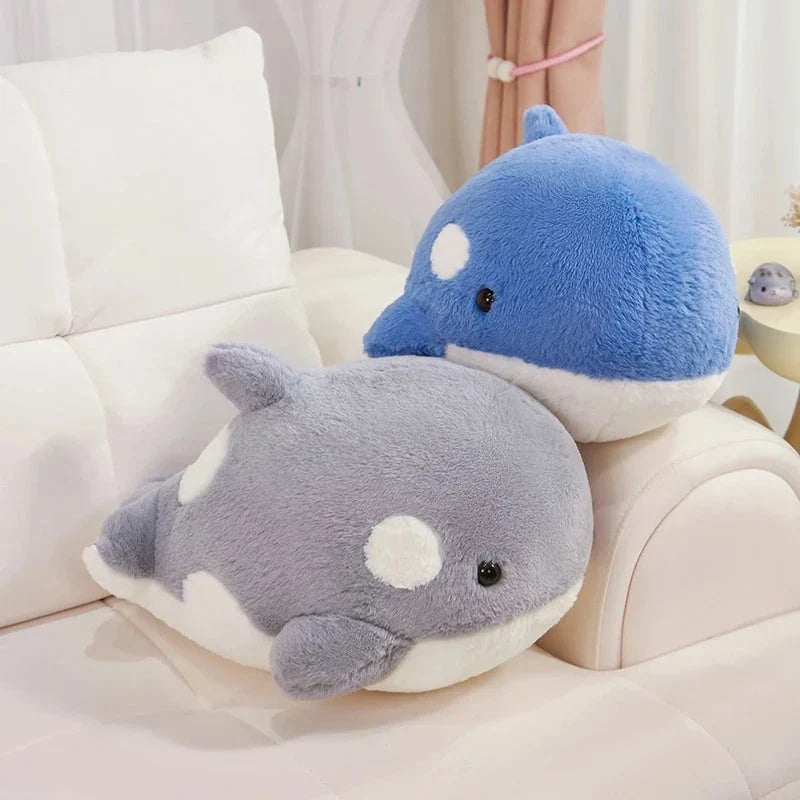 Kawaii Fluffy Gray Blue Killer Whale Plushies — image 15