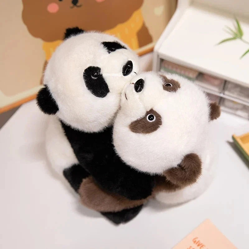 Kawaii Fuzzy Black Brown Panda Plushies — image 13