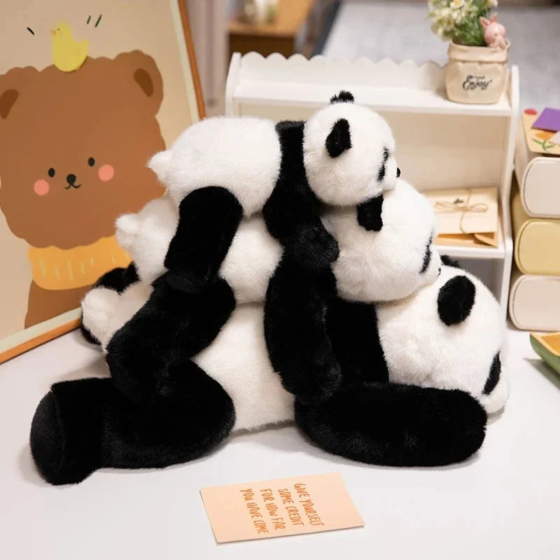 Kawaii Fuzzy Black Brown Panda Plushies — image 7